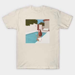 Girl near the swimming pool, Self isolation T-Shirt